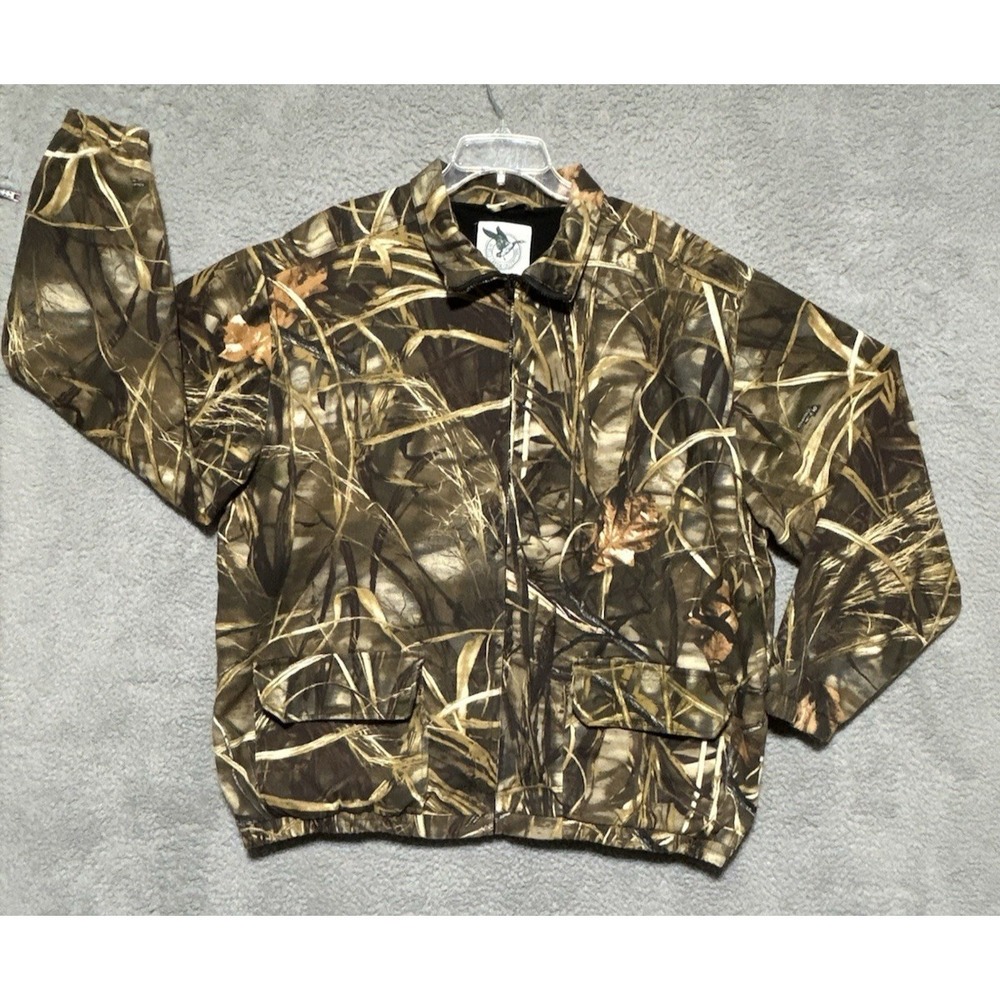 Wells Creek Bomber Jacket Mens XL Coat Camo Realtree Advantage Max-4 HD Waterfow